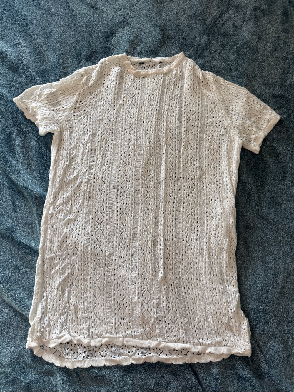 White Crochet Swim Coverup Tunic